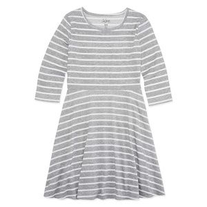 City Streets 3/4 Sleeve Bell Sleeve Skater Dress -